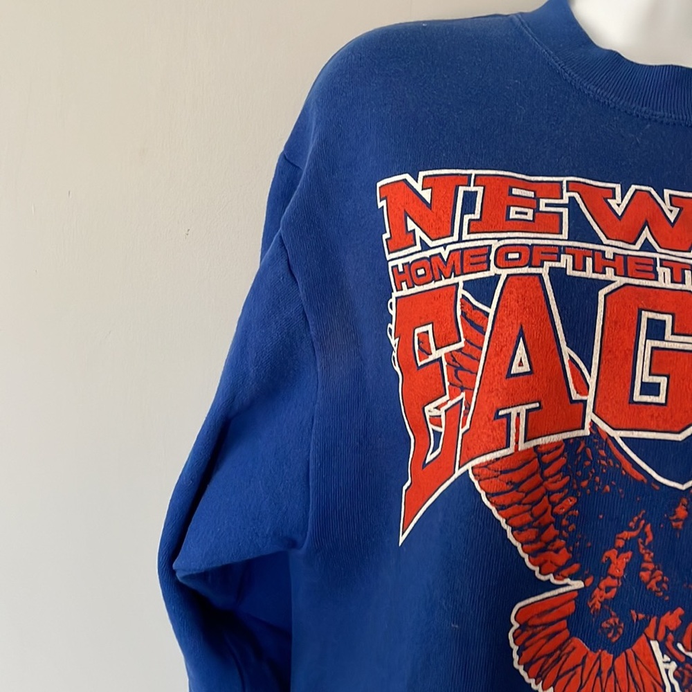 Vintage Blue and Orange Newton Eagles Sweatshirt - Picture 4 of 10